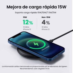 Cargador Inalámbrico Rápido Ugreen De 15 W.